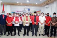 Bupati H. Anwar Sadat menghadiri pelantikan pengurus Komite Olahraga Rekreasi Masyarakat Indonesia (KORMI) Tanjab Barat periode 2021-2025 di Hotel Green Ariyad Kuala Tungkal, Minggu (6/2/22).