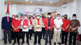 Bupati H. Anwar Sadat menghadiri pelantikan pengurus Komite Olahraga Rekreasi Masyarakat Indonesia (KORMI) Tanjab Barat periode 2021-2025 di Hotel Green Ariyad Kuala Tungkal, Minggu (6/2/22).