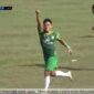 Ahmad Haikal, pemain Kota Jambi bernomor punggung 27 Usai Mencetak Gol ke 2 Lagag Final melawan PS Muaro Jambi, Kamis (20/2/22). FOTO : Tangkapan Layar