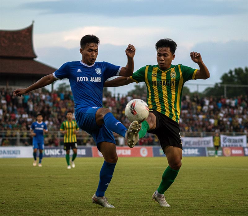 ILUSTRASI : Foto Pemain FC Kota Jambi dan Merangin yang akan bertarung di FINAL Gubernur Cup 2026. LT