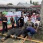 Pelaksanaan Penyembelihan Hewan Kurban 9 Sapi dan 3 Kambing di Lapas Kelas IIA Jambi Daging Dibagikan kepada Masyarakat dan Pihak Terkait. FOTO : HMS
