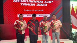 Kalapas Kuala Tungkal Raih Juara II Turnamen Menembak Semarak HDKD ke 78. FOTO : HUmas/Dhea