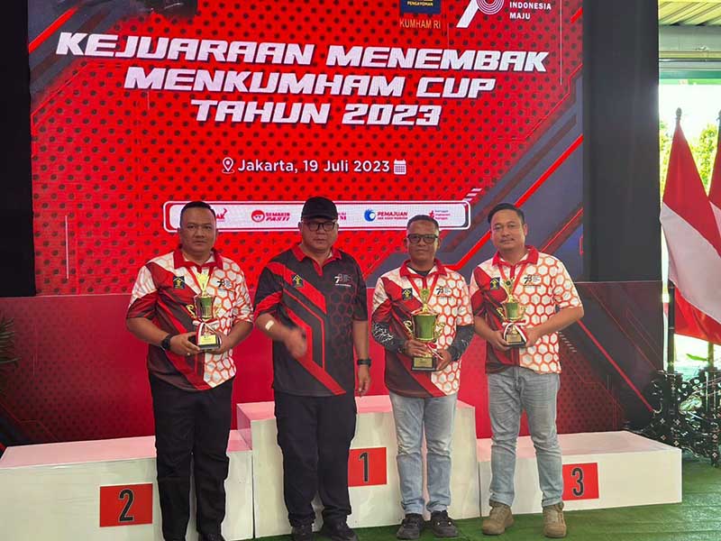 Kalapas Kuala Tungkal Raih Juara II Turnamen Menembak Semarak HDKD ke 78. FOTO : HUmas/Dhea