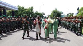 Awali Kunker di Tahun 2022, Kasad Sambangi Kodam I/Bukit Barisan, Senin (3/1/22). FOTO : Dispenad