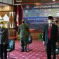 FOTO : Kepala Staf Korem (Kasrem) 042/Gapu Kolonel Inf M. Yamin Dano menghadiri upacara Peringatan Hari Otonomi Daerah KE-XXV Tahun 2021, di Auditorium Rumah Dinas Gubernur Jambi, Senin (26/04/21).