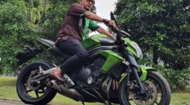 Moge Ustazd Uje dengan tipe Kawasaki Ninja ER-6N yang dikendarainya saat kecelakaan hingga akhirnya meninggal dunia dijual keluarga. [FOTO : Otomotipnet.com]