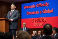 Kim Jong Un ke Washington: Venezuela Resmi Jadi Isu Keamanan Global. FOTO : AI WA