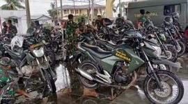 Kodim 0419/Tanjab Melakukan Pengecekan Surat dan Kendaraan Dinas, Senin (29/12/21). FOTO : BAS