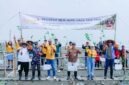 Kolaborasi nyata PT Link Net Tbk bersama warga, komunitas lokal, dan relawan dalam menyukseskan "Program New Home-Pass, New Tree" di Wisata Mangrove Pancer Karangantu, Serang, Banten (23/7/2026) . (Foto: Dok. Linknet)