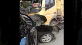 Daihatsu Sigra Terlibat Laka Maut di Jalan lintas Muara Tembesi - Sarolangun, Desa Simpang Jelutih Kec. Bathin XXIV, Batanghari, Minggu (16/1/22). FOTO : Ist.