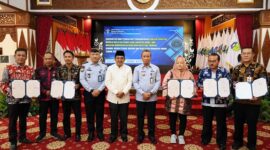 Kalapas Kuala Tungkal Tandatangani PKS dengan OPD Pemkab Tanjab Jabung Barat. FOTO : Hms
