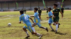 Pertandingan Babak Penyisihan Liga Santri PSSI Piala Kasad 2022 Zona Provinsi Jambi, Sabtu (13/8/22). FOTO : Penrem042