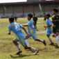 Pertandingan Babak Penyisihan Liga Santri PSSI Piala Kasad 2022 Zona Provinsi Jambi, Sabtu (13/8/22). FOTO : Penrem042