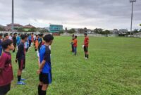 Pelaksanaan seleksi tahap kedua Liga Soeratin U-17 di Kabupaten Tanjung Jabung Barat.