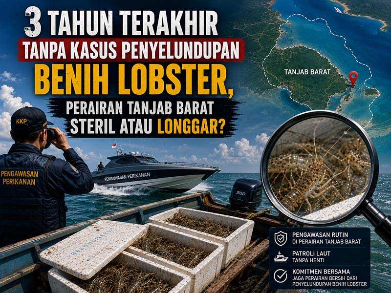 3 Tahun Terakhir Tanpa Kasus Penyelundupan Benih Lobster, Perairan Tanjab Barat Sudah Steril atau Kosentrasi Petugas yang Beralih? (VISUAL : Dok. Istimewa)