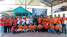 FOTO : Wakil Bupati H. Amir Sakib Saat Hadiri Lomba Burung Bekicau HUT Hoki Team Kabupaten Tanjab Barat di Lapangan Meox 83 jalan Manuggal I, Minggu (01/03/30)