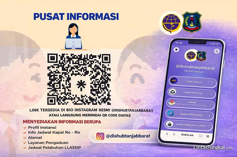 Semua Layanan Dishub Tanjab Barat Kini Ada di HP Kamu!
Yuk, manfaatkan layanan digital Berkah Madani untuk cek jadwal kapal dan sampaikan aspirasimu. Cukup scan barcode pada gambar atau kunjungi profil Instagram @dishubtanjabbarat. (GRAFIS : LINTASTUNGKAL)