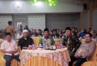 Ketua DPRD Tanjab Barat H. Abdullah, SE saat menghadiri launching lagu religi dan daerah di Balai Pertemuan Kantor Bupati. FOTO : Ist