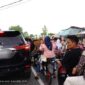 Kondisi kemacetan di lokasi Jajanan Simpang Desa Teluk Sialang (Ist)