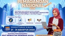BPJS Ketenagakerjaan dan Kemnaker Buka Pendaftaran Program Pemagangan Nasional 2026 Angkatan II Batch 2. (FOTO : Dok. Istimewa)