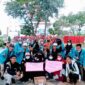 Mahasiswa-Mahasiswi IMADIKSI-KIPK UIN Suthan Jambi Galang Dana Untuk Korban Kebakaran Kuala Tungkal, Senin (7/2/22). FOTO : DOK/Val