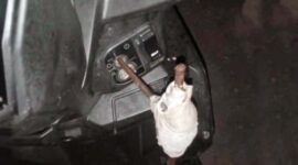 Motor Milik Warga di Bobol Maling Kunci Leter T Masih Menancap. FOTO : Ist