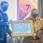 Bupati Hj. Masnah Busyro Saat Menerima Penghargaan dari Menteri Hukum dan HAM (Menkumham) Yasonna Hamonangan Laoly di Kantor Kemekumham RI Jakarta, Kamis (27/01/22). FOTO : Kominfo.