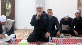 Dansat Dansat Brimob Polda Jambi Kombes Pol Nadi Chaidir, SIK saat Menyampaikan Sambutan. FOTO : Dhea