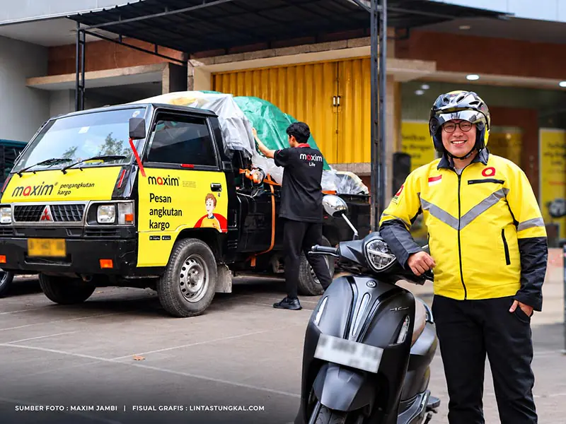Kehadiran berbagai varian armada ini menandai ekspansi resmi layanan Maxim di wilayah Singkut guna mempermudah akses transportasi online yang terjangkau bagi masyarakat Provinsi Jambi. (FOTO : Dok. Lintastungkal.com)