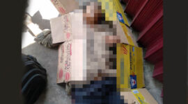 Jasad Laki-Laki Ditemukan Teleh Meninggal di Depan Ruko. FOTO : Ij