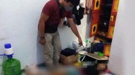 Penemuan Mayat Wanita di Kamar Kos di RT 04 Perumahan Mendalo Asri Desa Mendalo Indah Kecamatan Jaluko, Muaro Jambi, Rabu (27/4/22).  FOTO : Ist