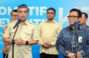 Menteri Ketenagakerjaan (Menaker) Yassierli (kedua dari kiri) menyampaikan arahan penting didampingi oleh Direktur Utama BPJS Ketenagakerjaan Saiful Hidayat (kedua dari kanan) dalam acara pembekalan strategis Kementerian Ketenagakerjaan di Jakarta. (FOTO : Dok. Biro Humas Kemnaker)