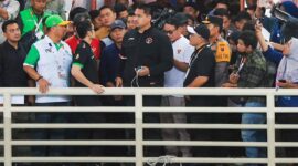 Menteri Pemuda dan Olahraga (Menpora) Ario Bimo Nandito Ariotedjo melakukan kunjungan ke venue voli ruangan PON XXI Wilayah Sumatera Utara di Sport Centre, Kabupaten Deli Serdang. FOTO : RZ/LT