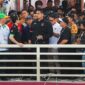 Menteri Pemuda dan Olahraga (Menpora) Ario Bimo Nandito Ariotedjo melakukan kunjungan ke venue voli ruangan PON XXI Wilayah Sumatera Utara di Sport Centre, Kabupaten Deli Serdang. FOTO : RZ/LT