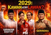 Gerakan Rakyat vs PSI Kejar Target, Gerindra Dikepung?. GRAFIS : LT