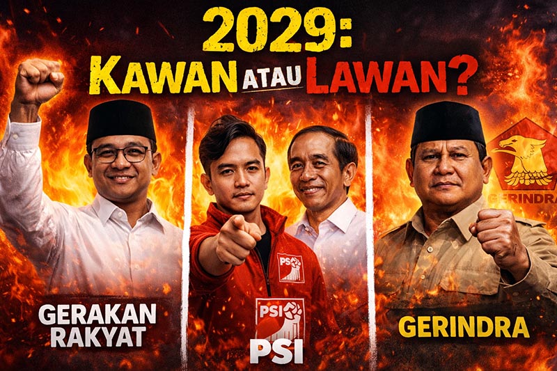 Gerakan Rakyat vs PSI Kejar Target, Gerindra Dikepung?. GRAFIS : LT