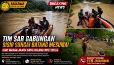 Tim SAR Gabungan Sisir Sungai Batang Mesumai Cari Warga Jambi yang Hilang Misterius. (GRAVIS : LT)