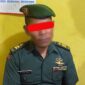 Pelaku DR Berpakaian Lengkap TNI, Kini Diamankan di Mapolres Kerinci. FOTO : Hms