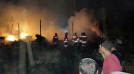 Gudang Minyak di Lingkar Barat Kota Jambi Terbakar. FOTO : Ist