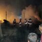 Gudang Minyak di Lingkar Barat Kota Jambi Terbakar. FOTO : Ist