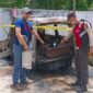 Mobil Suzuki Katana Nopol BH 1517 BL terbakar di Agen Premium dan Solar (APMS) di RT 26, Ds. Sungai Gelam, Kec. Sungai Gelam, Kab. Muaro Jambi, Sabtu (3//9/22). FOTO : SEK S GELAM
