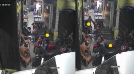 FOTO : Tangkapan Layar CCTV milik Warnet Mumbai Jalan Andalas. 
