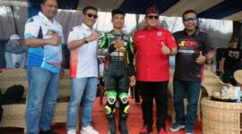 Kapolda Jambi Irjen Pol. Rusdi Hartono Saat Acara Membuka Kejuaraan Road Race Sumetera Cup Prix Nasional Championship 2023 di Zabag,Sabtu (26/8/23). FOTO : Hms/Ilham