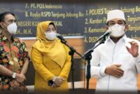 Pemerintah Kabupaten Tanjab Barat Gelar Acara Perkenalan Ketua Pengadilan Negeri Kuala Tungkal yang baru yakni Ibu Nurmala Sinurat, SH, MH di Rumah Jabatan Bupati, Jumat (09/07/21). FOTO : PCT
