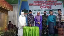 Camat Sekernan, M. Ikbal Ketika Membuka MTQ Ke-51 Tingkat Kelurahan Sengeti, Jumat (18/2/22) malam