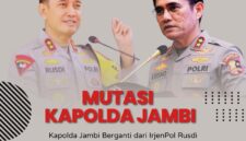 Kapolda Jambi Berganti dari IrjenPol Rusdi Hartono kepada Irjen Pol Krisno Halomoan Siregar. Mutasi tertuang dalam ST Kapolri pada Rabu 12 Maret 2025. FOTO : LT