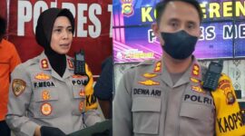 Kapolres Tebo AKBP Fitria Mega, S.Psi dan Kapolres Merangin AKBP Dewa Ngakan Nyoman Artika, SIK, MH. [KOLASE LT]