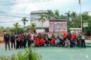 SINERGI JELANG MAY DAY: Kapolres Tanjab Barat, AKBP M. Kuswicaksono, S.I.K, M.H., berfoto bersama jajaran Pejabat Utama (PJU) Polres dan perwakilan pimpinan Serikat Pekerja se-Kabupaten Tanjab Barat usai kegiatan silaturahmi di Polsek Tebing Tinggi, Selasa (14/4/2026). Pertemuan ini bertujuan memperkuat sinergi demi menjaga stabilitas keamanan menjelang Hari Buruh Sedunia. (FOTO : Dok. Pres Tjb)
