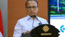 Kepala Barenbang Ketenagakerjaan Kemnaker, Anwar Sanusi, saat memberikan keterangan pers terkait penutupan Program Magang Nasional (MagangHub) Batch III Angkatan I di Jakarta. (Foto: Dok. Humas Kemnaker)