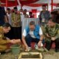 Acara Peletakan Batu Pertama Pembangunan Pabrik Minyak Sawit PT NGE di Kabupaten Batanghari, Selasa, (2/8/22). FOTO : Hms/Noval